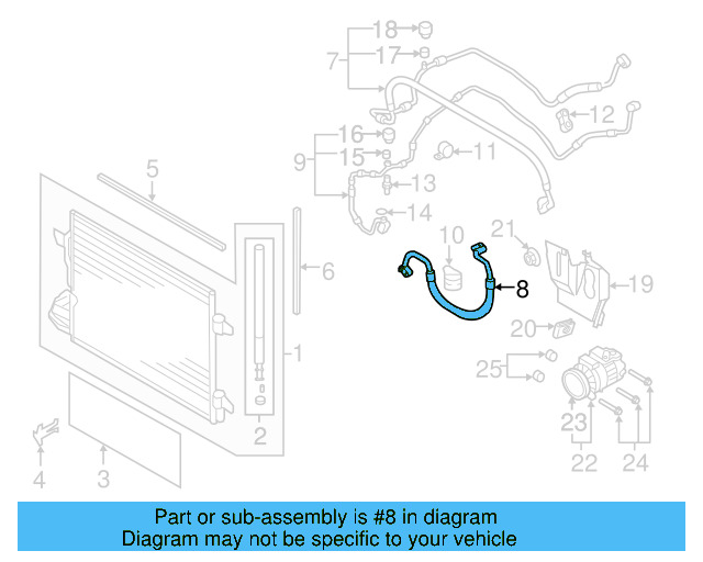 A/C Refrigerant Suction Hose 1K0-820-743-FP - View 11