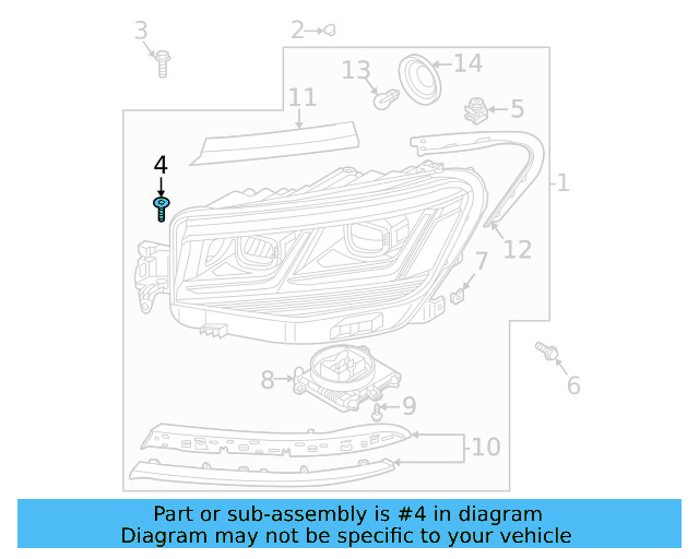 Headlamp Assembly Bolt WHT-007-527 - View 9