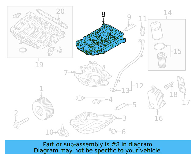Upper Oil Pan 06K-103-603-CT