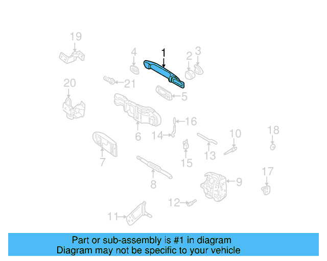 Handle, Outside (Unpainted) 3b0837207ggru - View 14