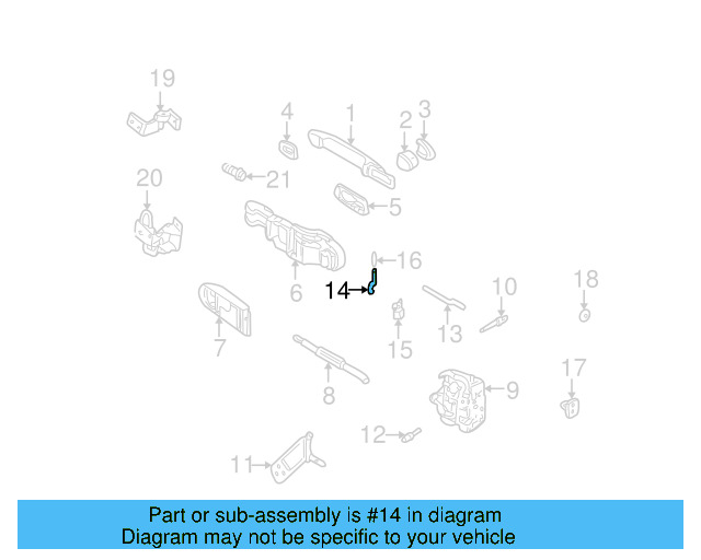 Door Lock Operating Rod 1J4-839-812-B - View 16