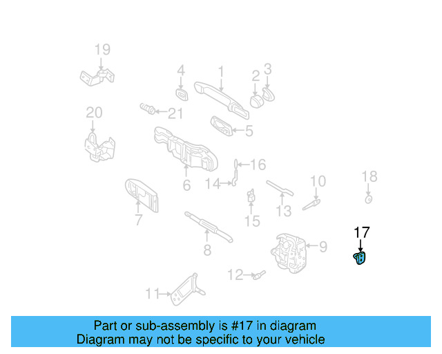 Door Lock Striker Plate 3B0-837-033-AJ - View 11