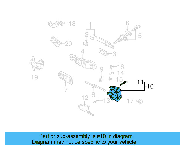 Door Lock Actuator Motor 3B1-837-015-AS - View 33