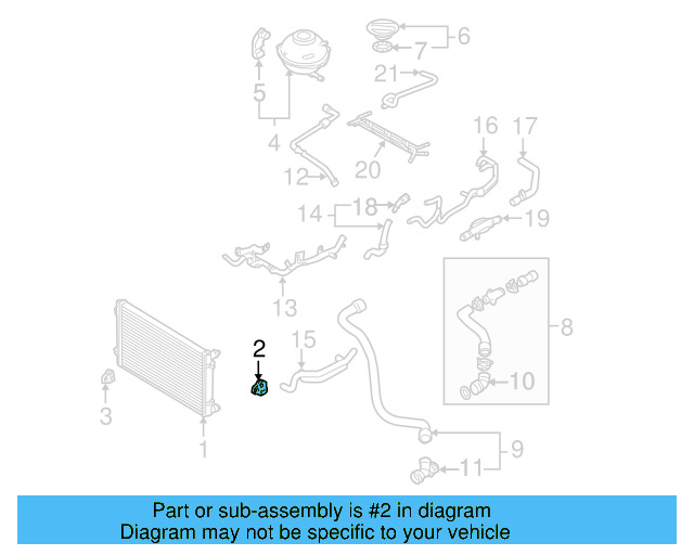 Radiator Upper Bracket 1J0-806-155-E - View 40