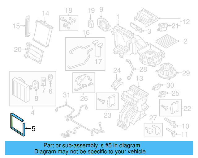 Evaporator Assembly Gasket 5Q0-820-061-B - View 23