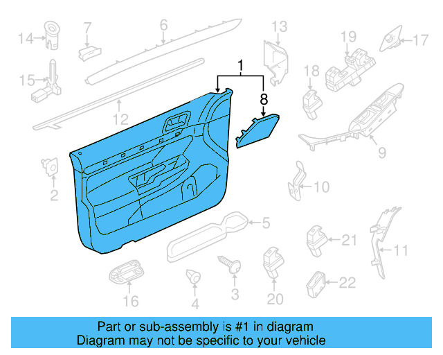 Door Trim Panel 5C7-867-012-N-HOQ - View 4