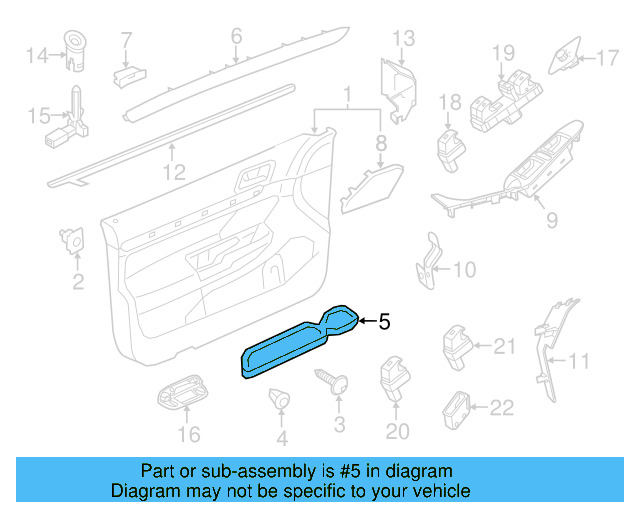 Door Armrest 5C786813382V - View 2