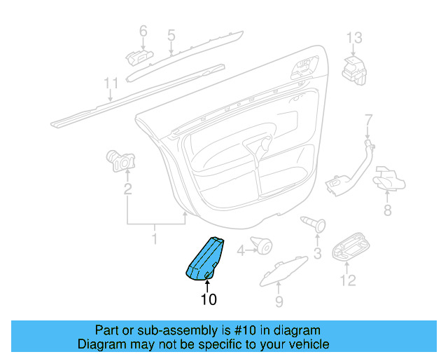 Door Window Switch Bezel Clip 1J0-858-137-B - View 12