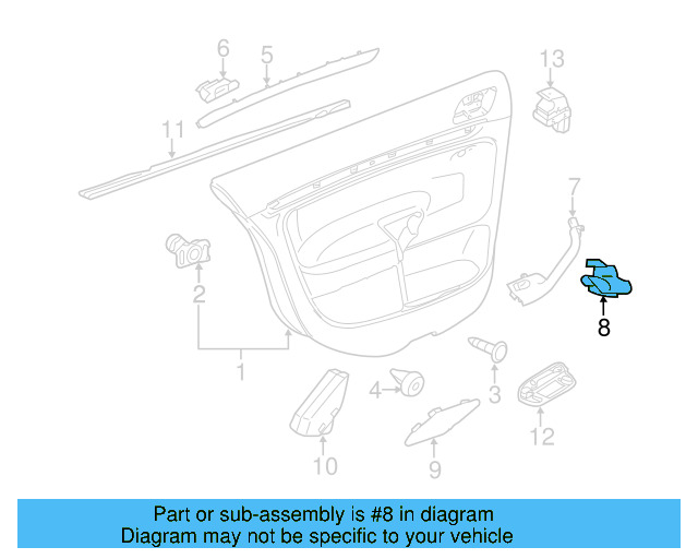 Door Window Switch Bezel Clip 1J0-858-137-B - View 52