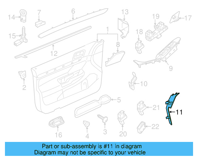 Door Panel Handle Cover 5C7-868-071-82V