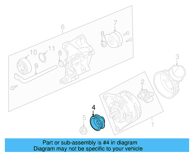 Alternator Pulley 030-903-119-C - View 3