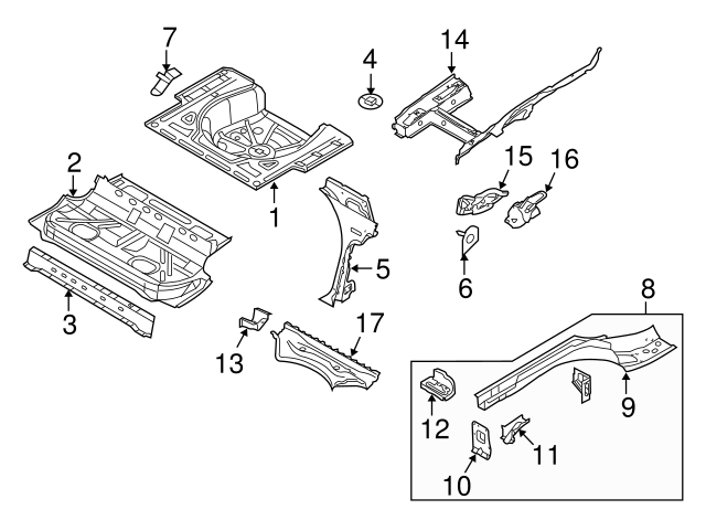 Seat Bracket 1K0-804-094-A - View 19