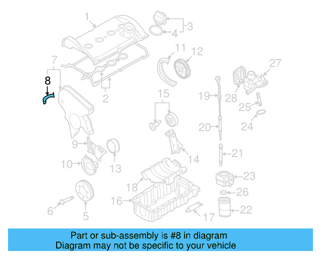Engine Timing Cover Clip 048-109-150 - View 3