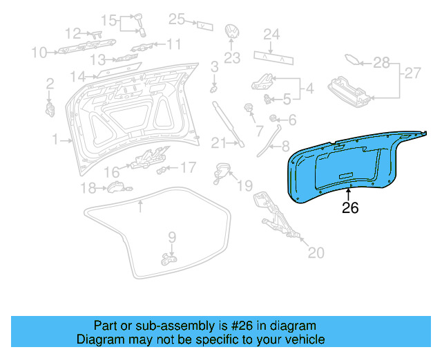 Lid Trim 3B5-867-605-E-8JS - View 2