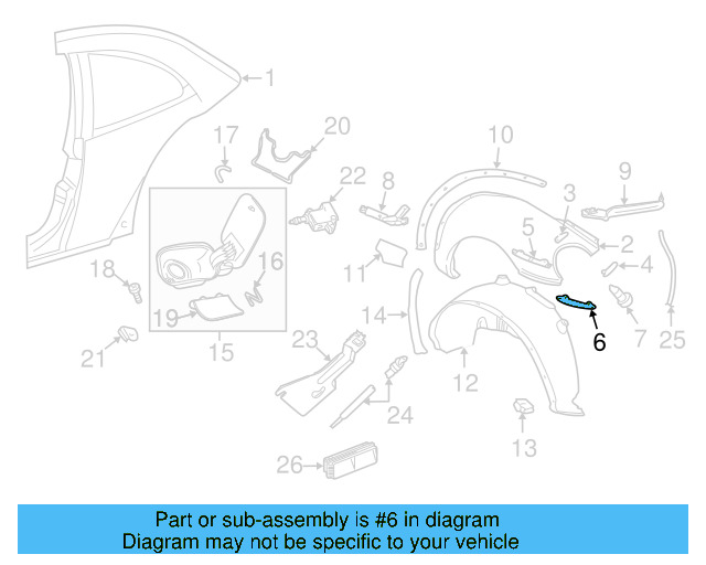Fender Liner Screw N-907-750-01 - View 41