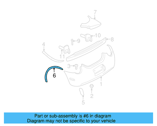 Bumper Protection Pad 1Y0-807-637-A - View 3