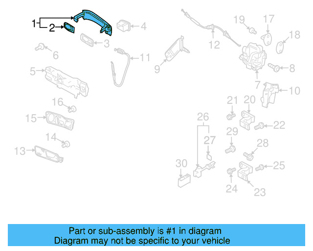 Handle, Outside (Unpainted) 5n0837205mgru - View 10