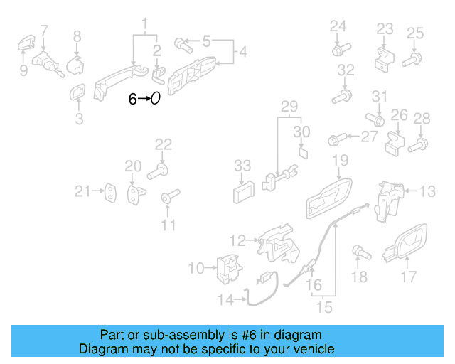 Handle Base Seal 1J0-820-749-C - View 5