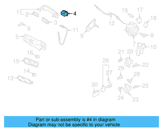 Exterior Door Handle Base 5N0-839-885-H - View 43
