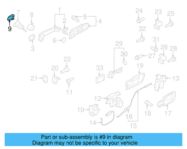 Lock Cylinder Cap (Unpainted) 5n1837879bgru - View 9