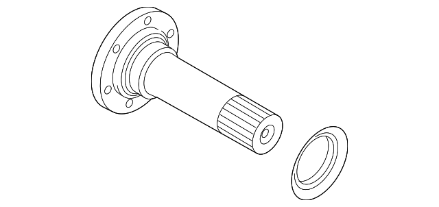 Stub Shaft 0AB-525-283-C - View 2