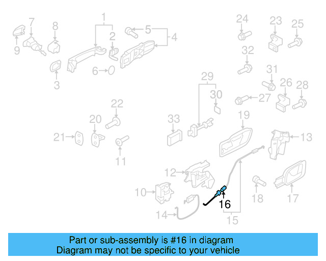 Door Lock Rod Clip 3B0-837-861-A - View 19