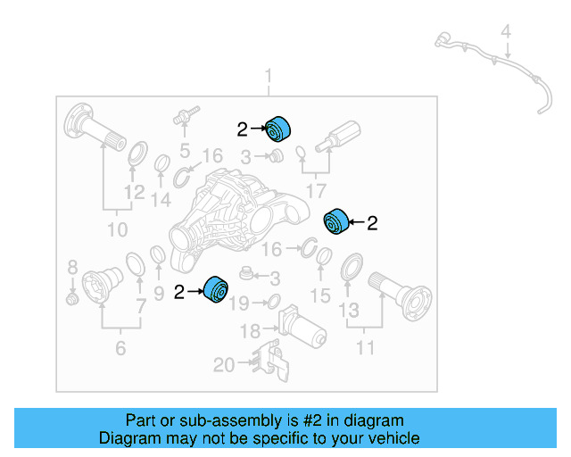 Mount Bushing 7L0-525-337-A - View 3