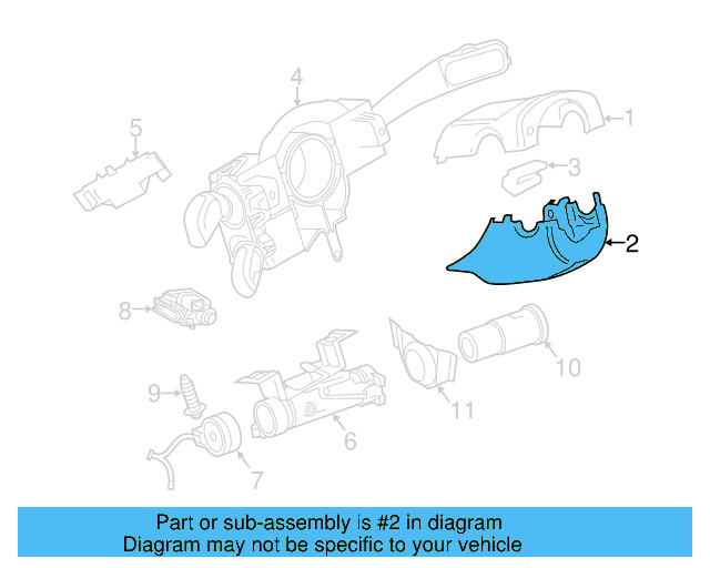 Lower Column Cover 5N0-858-559-AJ-82V - View 8