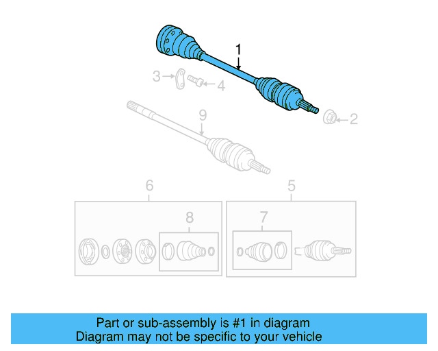 Axle Assembly 7L0-501-201-B - View 2