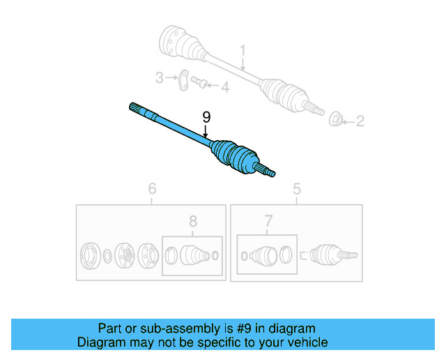 Axle Shaft 7L0-501-817-B - View 5