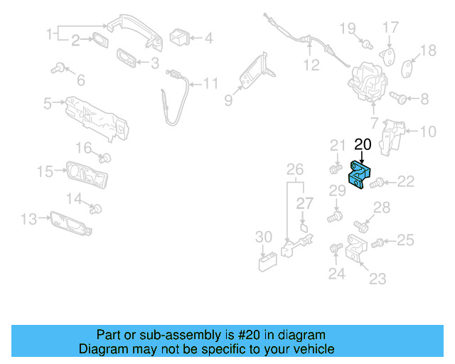 Upper Hinge 5N0-831-401 - View 3