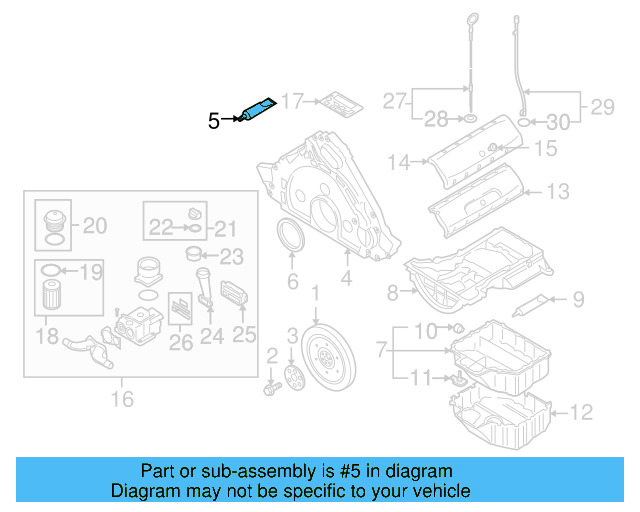 Upper Oil Pan Sealer D-176-501-A1 - View 78