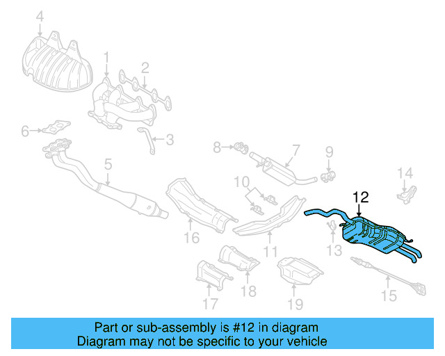 Muffler JZW-253-609-AB - View 11