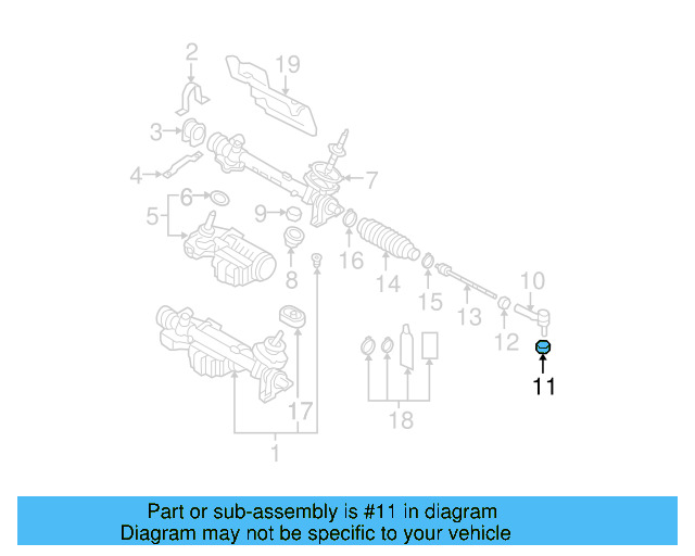 Outer Tie Rod Castle Nut WHT-000-785