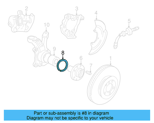 Bearing Assembly Lock Ring N-012-350-1 - View 2