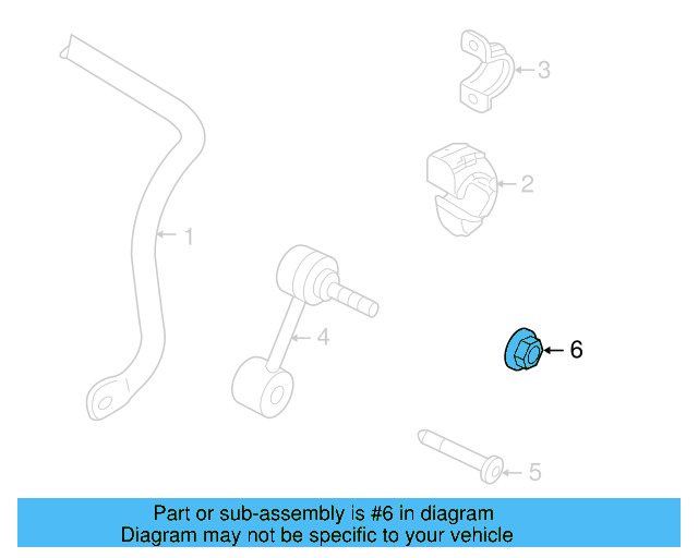 Stabilizer Link Nut N-102-861-11