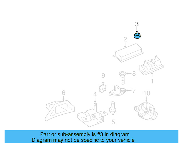 Mount Bracket Nut N-015-082-10 - View 50