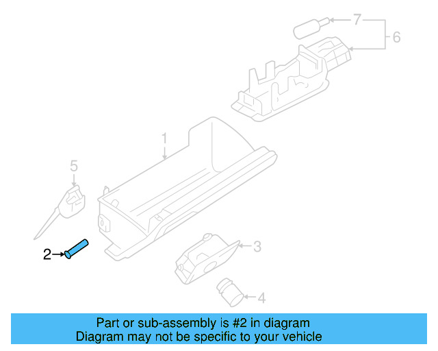 Glove Box Pin 3D0-857-169-A - View 17