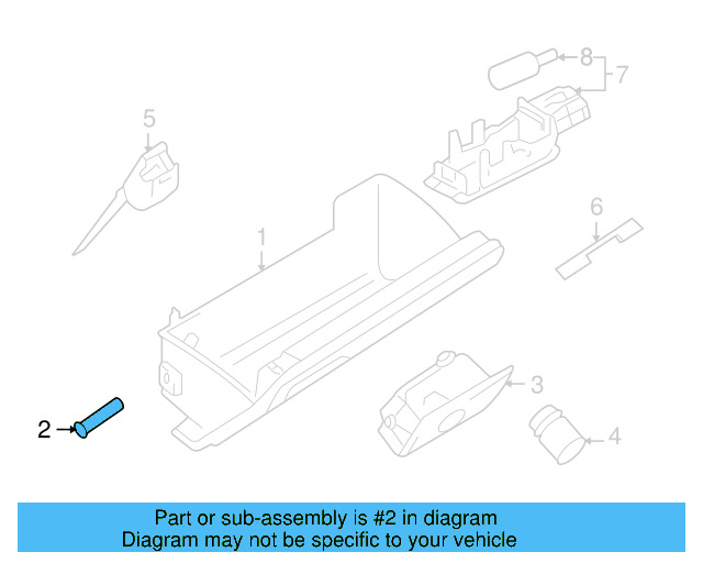 Glove Box Pin 3D0-857-169-A - View 33