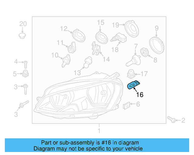 O'head Lamp Bulb N-017-753-5 - View 157