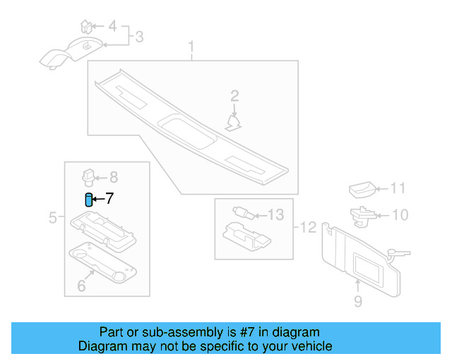 O'head Lamp Bulb N-017-753-5 - View 285