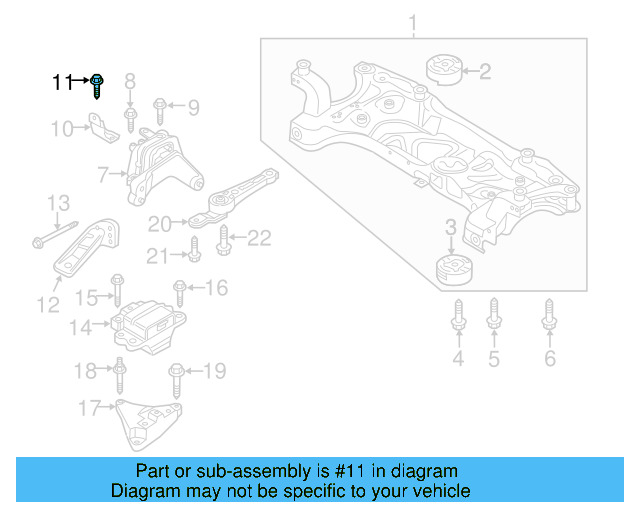 Engine Cradle Mount Bolt N-105-580-02 - View 110