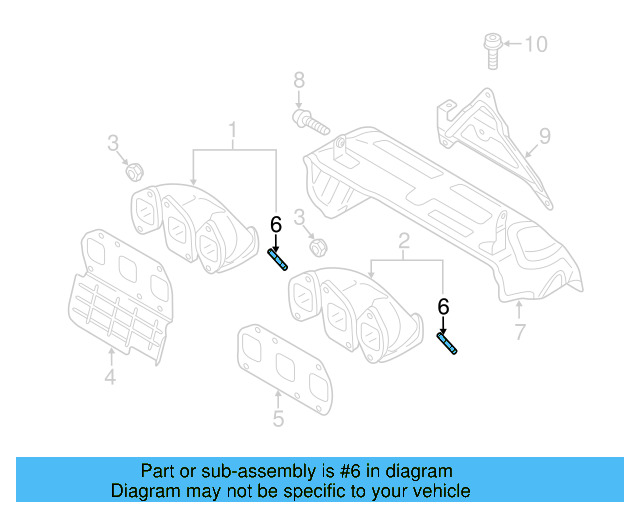 Exhaust Manifold Stud N-044-520-3 - View 10