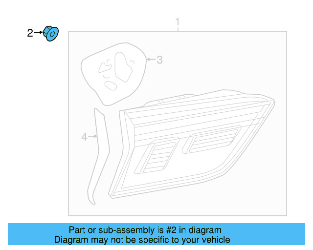 Backup Lamp Assembly Nut N-100-173-04 - View 12