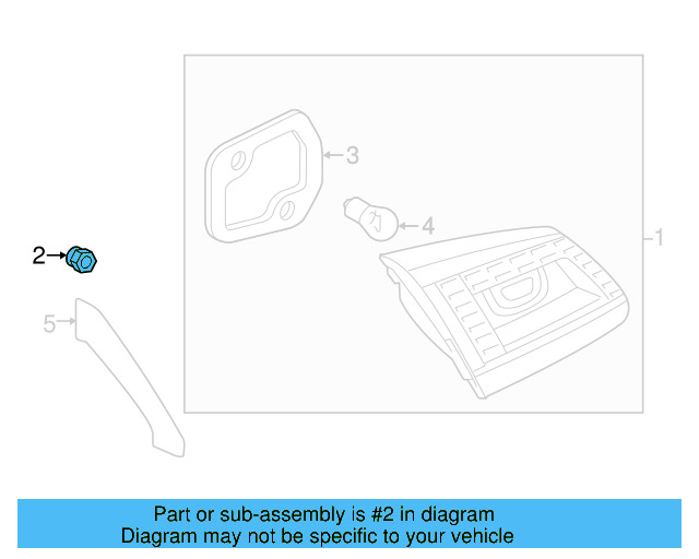 Backup Lamp Assembly Nut N-100-173-04 - View 15