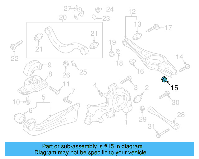 Lower Control Arm Lock Nut N-101-064-02 - View 132