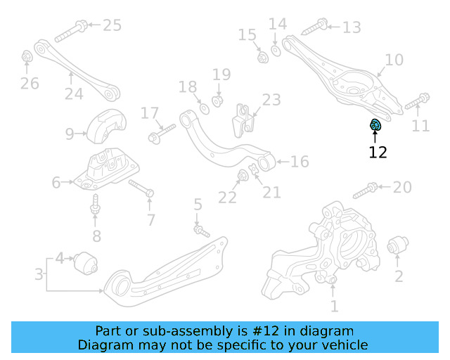 Lower Control Arm Lock Nut N-101-064-02 - View 144
