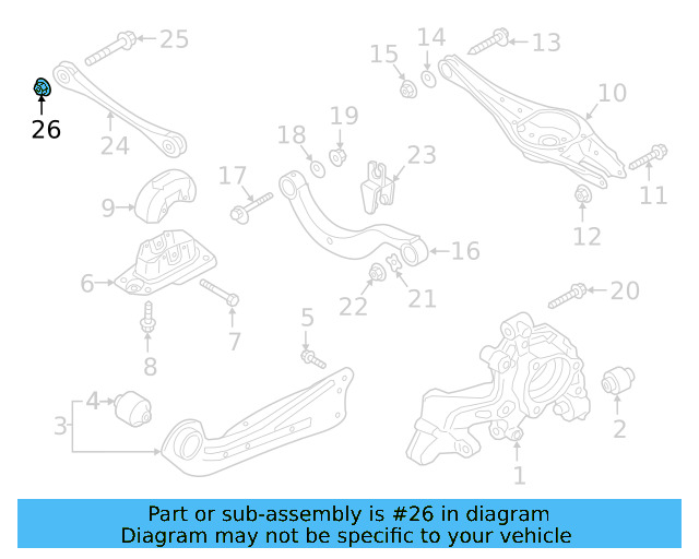 Lower Control Arm Lock Nut N-101-064-02 - View 150