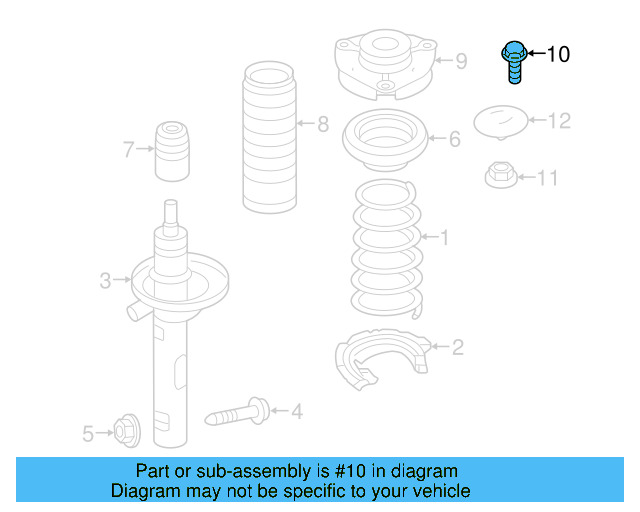 Strut Mount Bolt N-101-277-07 - View 8