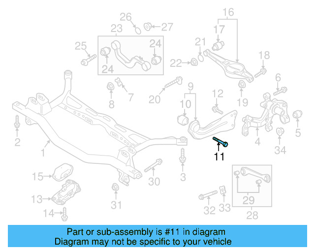 Trailing Arm Mount Bolt N-101-708-04
